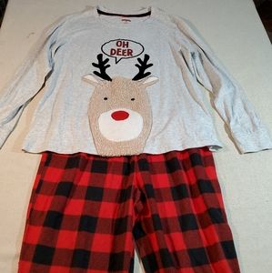 holiday time women's set pajama size L/G 12-14
